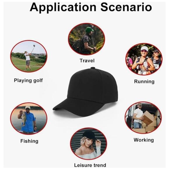 Unisex Mens Teamlife Plain Blank Baseball. Cap Adjustable Trucker Hats Black - Picture 5 of 6